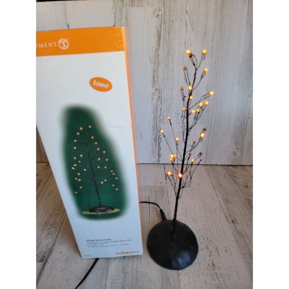 Dept 56 53273 Halloween Orange Twinkle Brite Tree Halloween‎ snow village